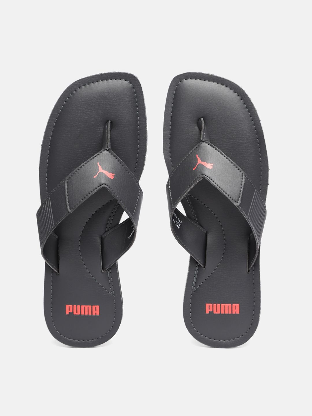 Puma Men Black Solid Caper V3 Thong Flip-Flops