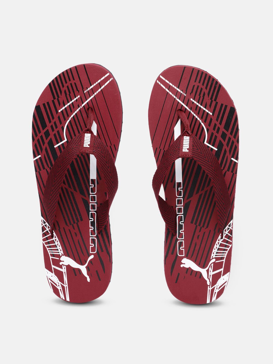 Puma Unisex Red Printed Epic Toss Reload IDP Thong Flip-Flops Price in India
