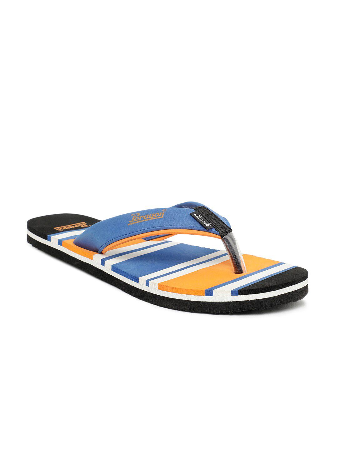 Paragon Women Orange Multi Casual Flip Flops Price in India