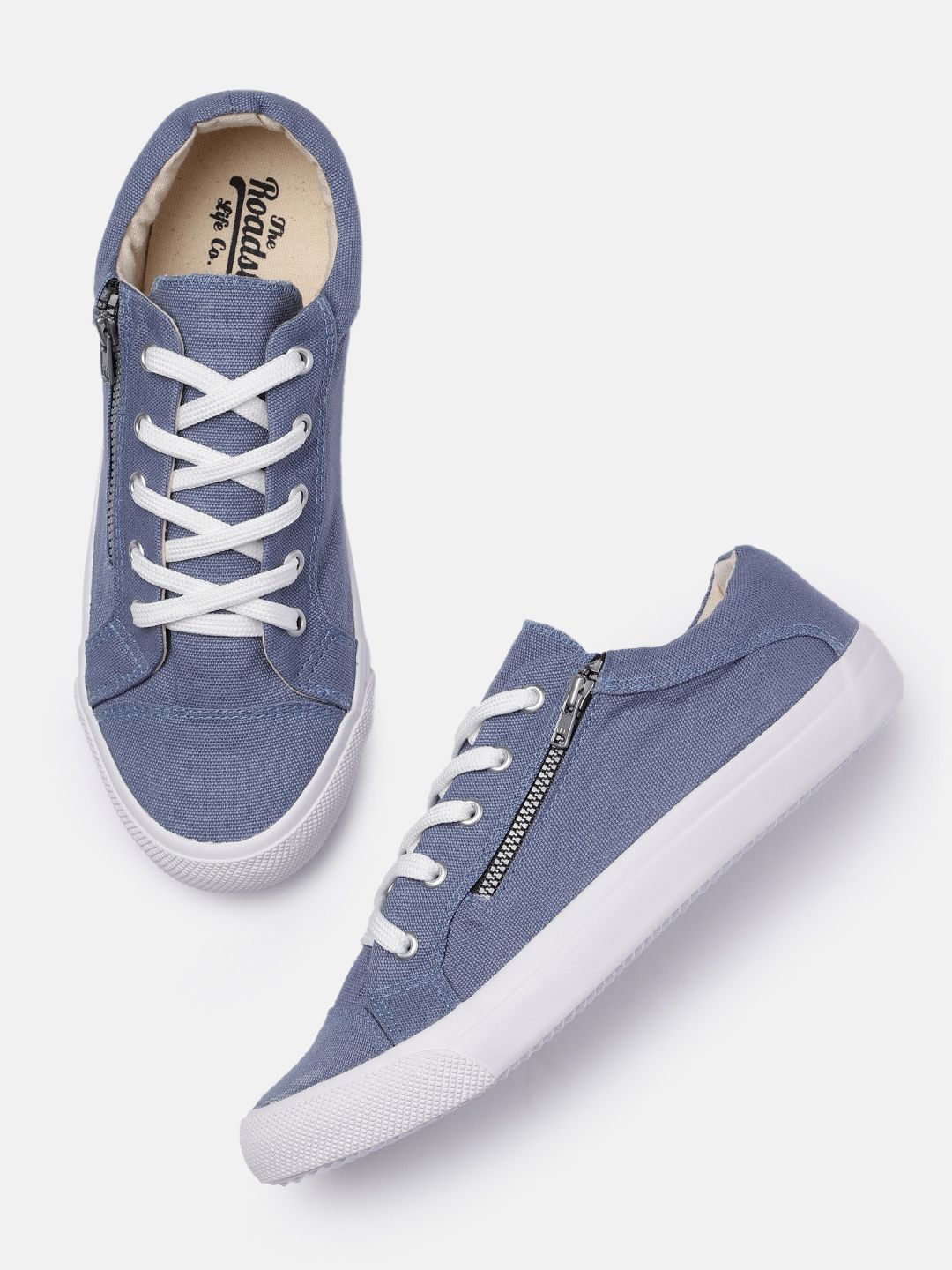 Roadster Women Blue Solid Sneakers Price in India