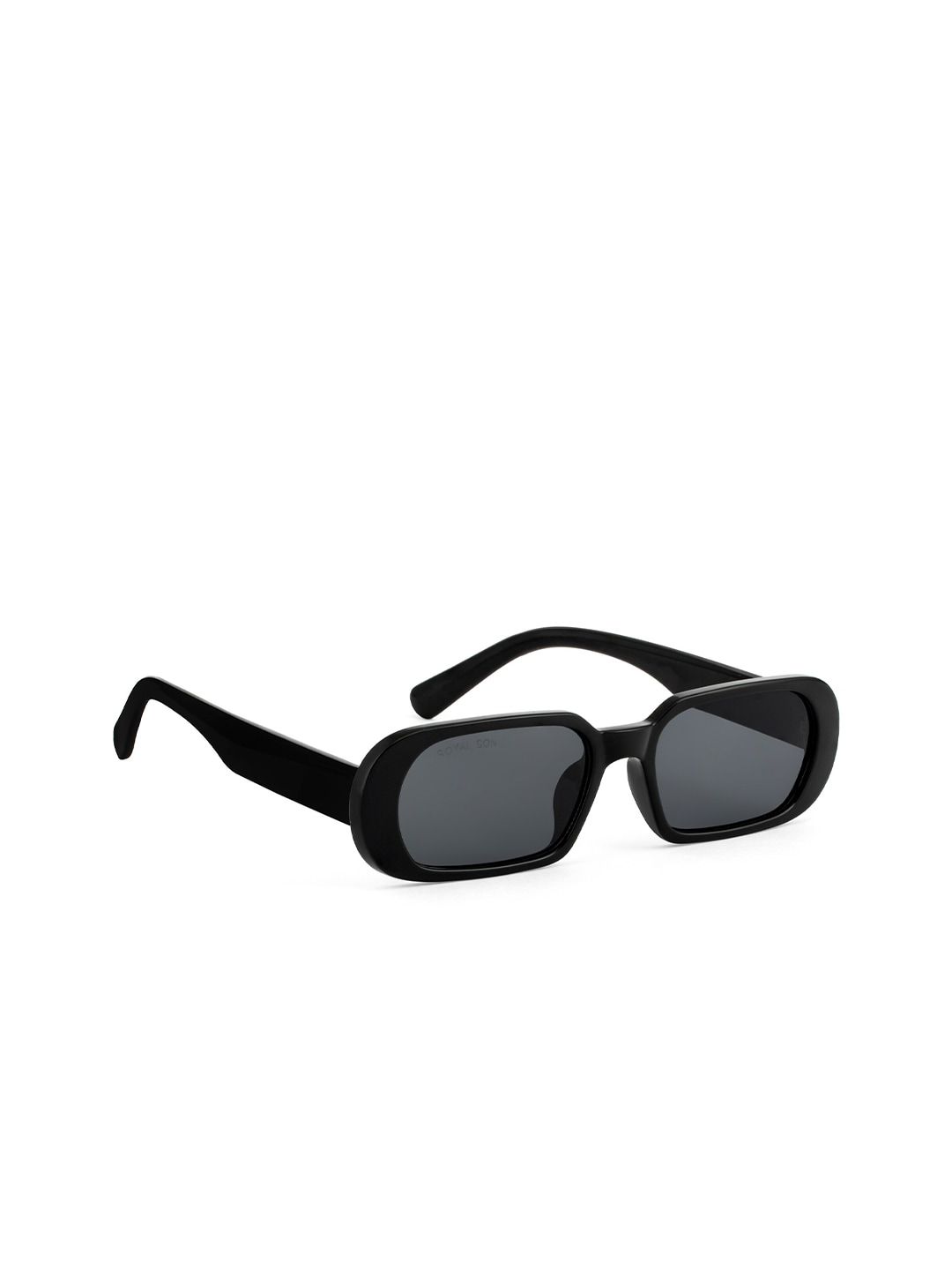 ROYAL SON Women Black UV Protected Rectangle Sunglasses Price in India