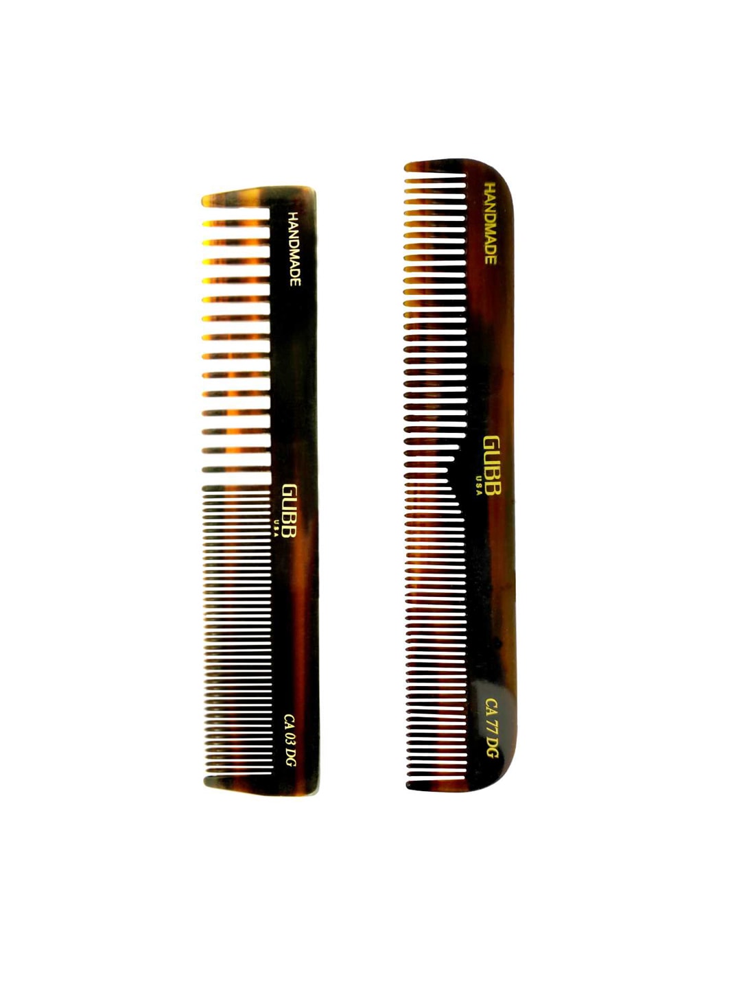 GUBB Unisex Brown Pack of 2 Handcrafted Soft Bristle Dressing Hair Comb Set Price in India