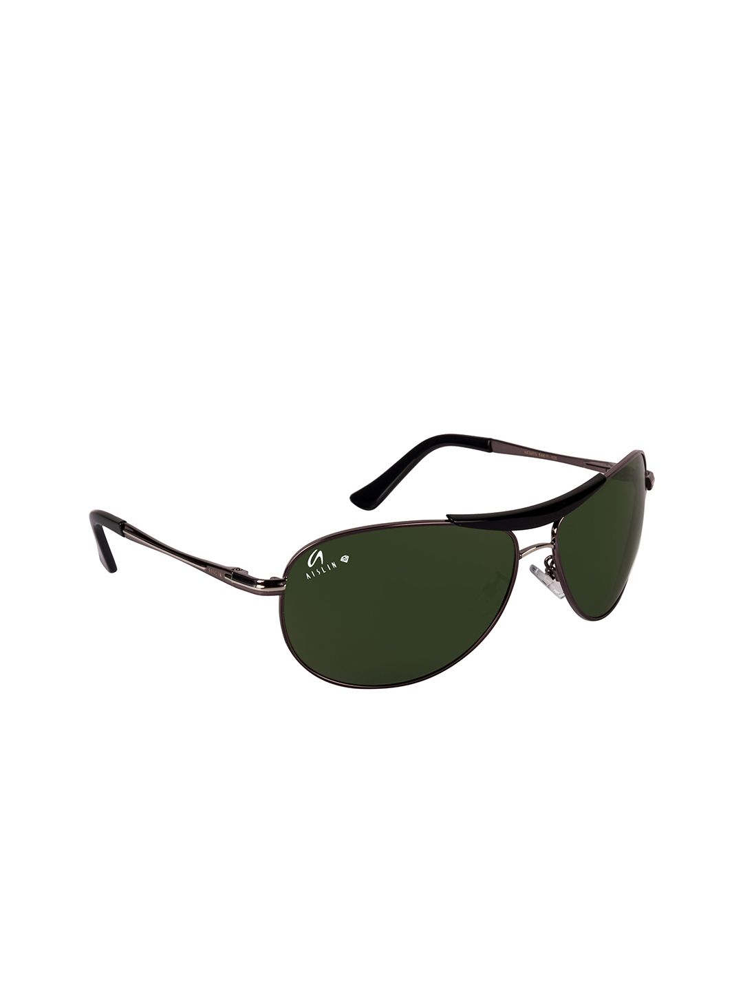 AISLIN Men Green Lens & Gunmetal-Toned Aviator UV Protected Lens-14285-55-AS-3455