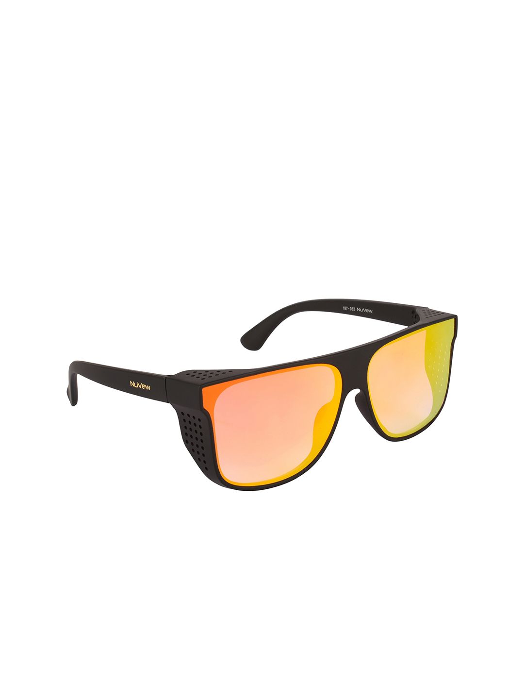 NuVew Unisex Yellow Lens & Black Sunglasses with UV Protected Lens-16128-29-NW-932 Price in India