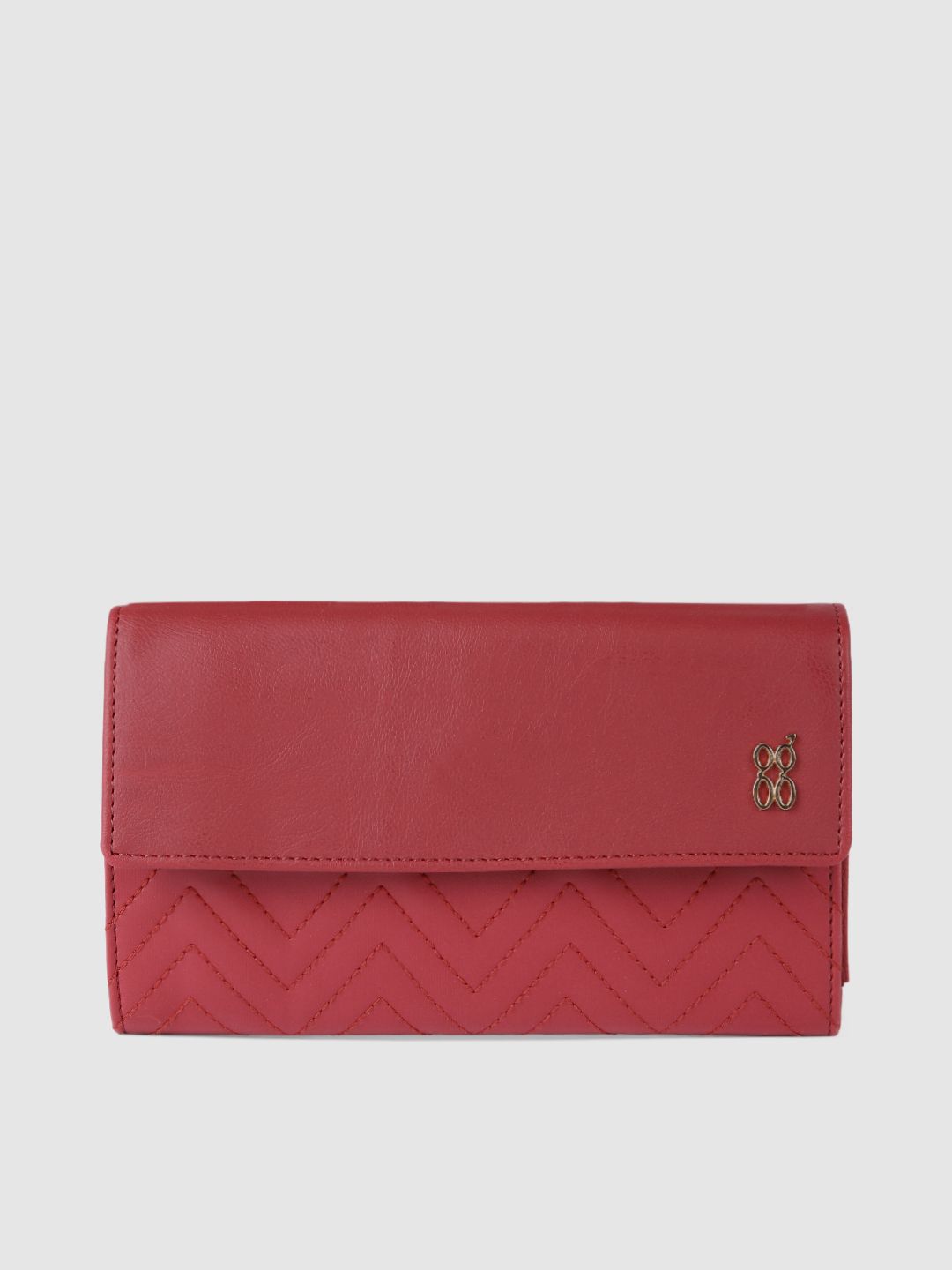 Baggit Women Red Solid Two Fold Wallet Price in India