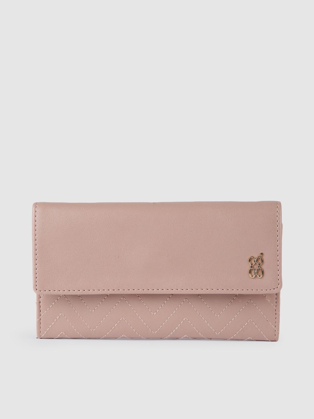 Baggit Women Pink Solid Two Fold Wallet Price in India