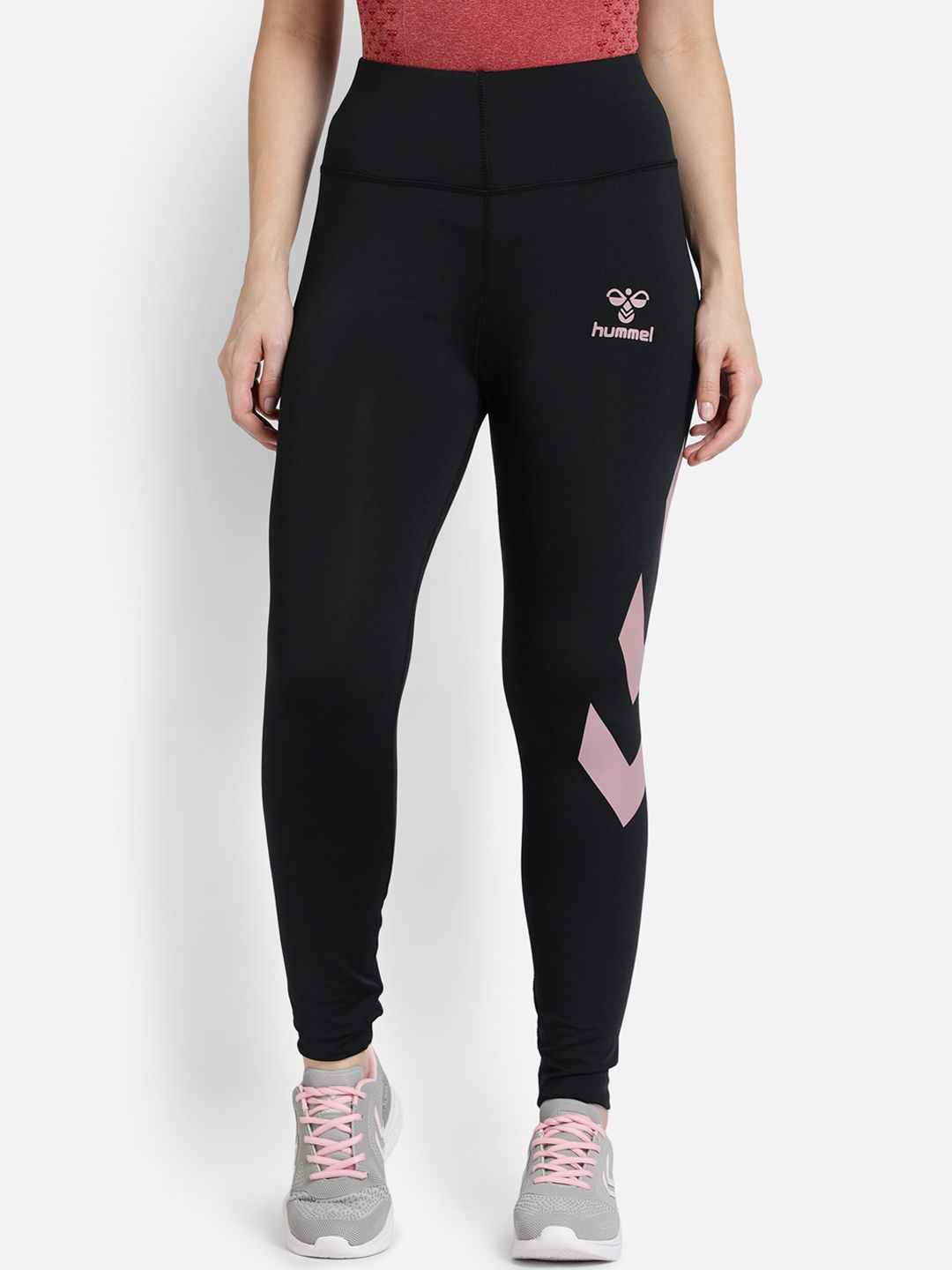 hummel Women Black Solid Cotton Action Joggers Price in India