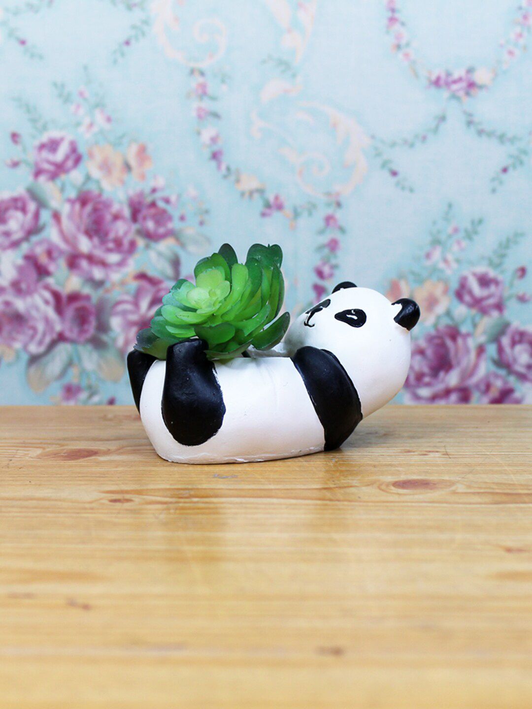 Wonderland White & Black Lying Panda Planter Price in India