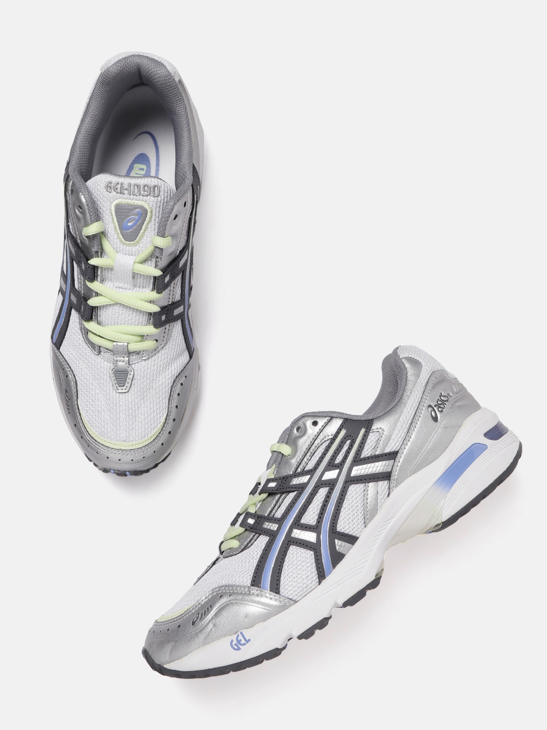 ASICS Women Off-White & Silver-Toned Woven Design GEL-1090 Sneakers Price in India