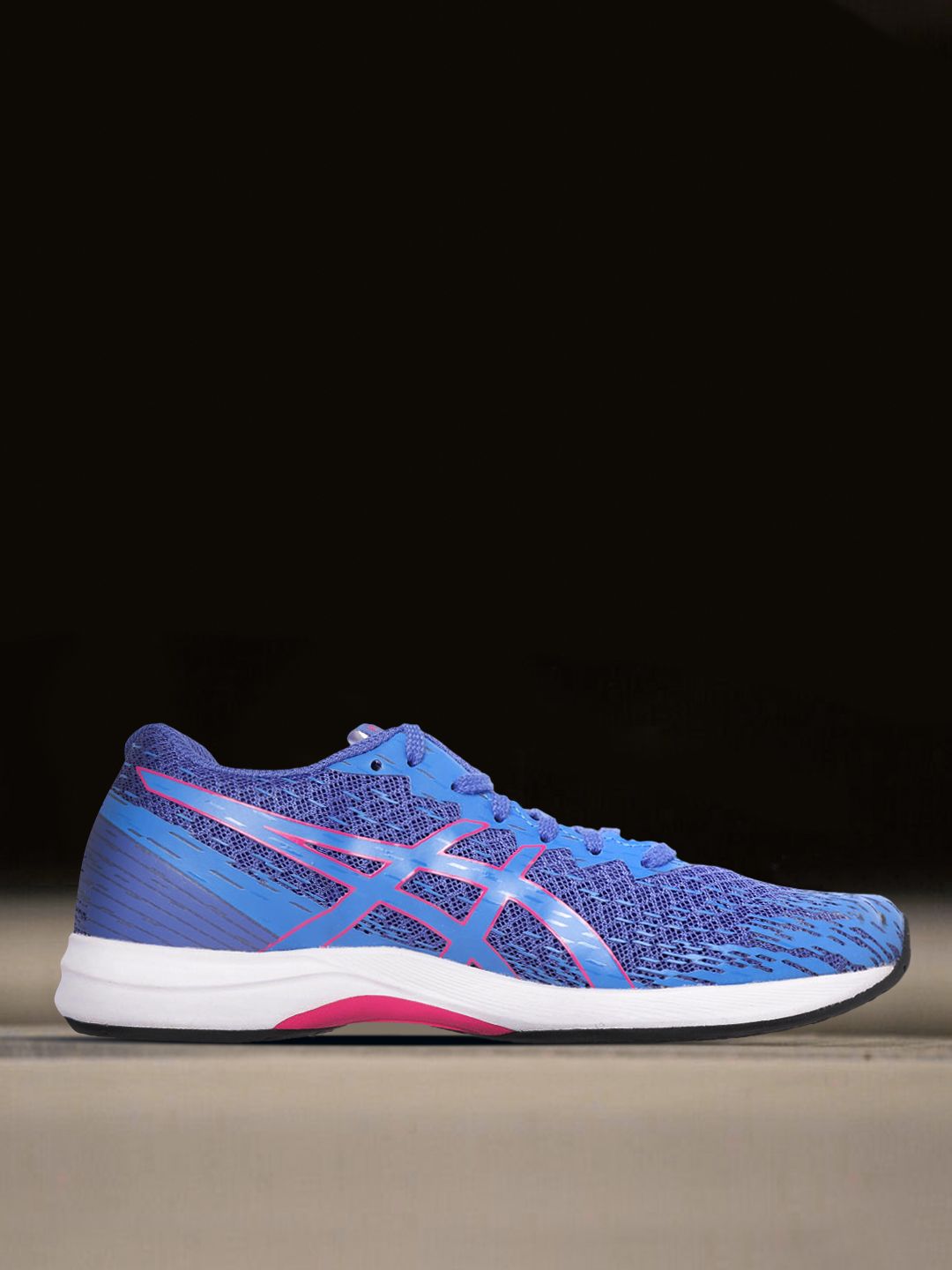 ASICS Women Blue Woven Design Lyteracer 3 Running Shoes Price in India