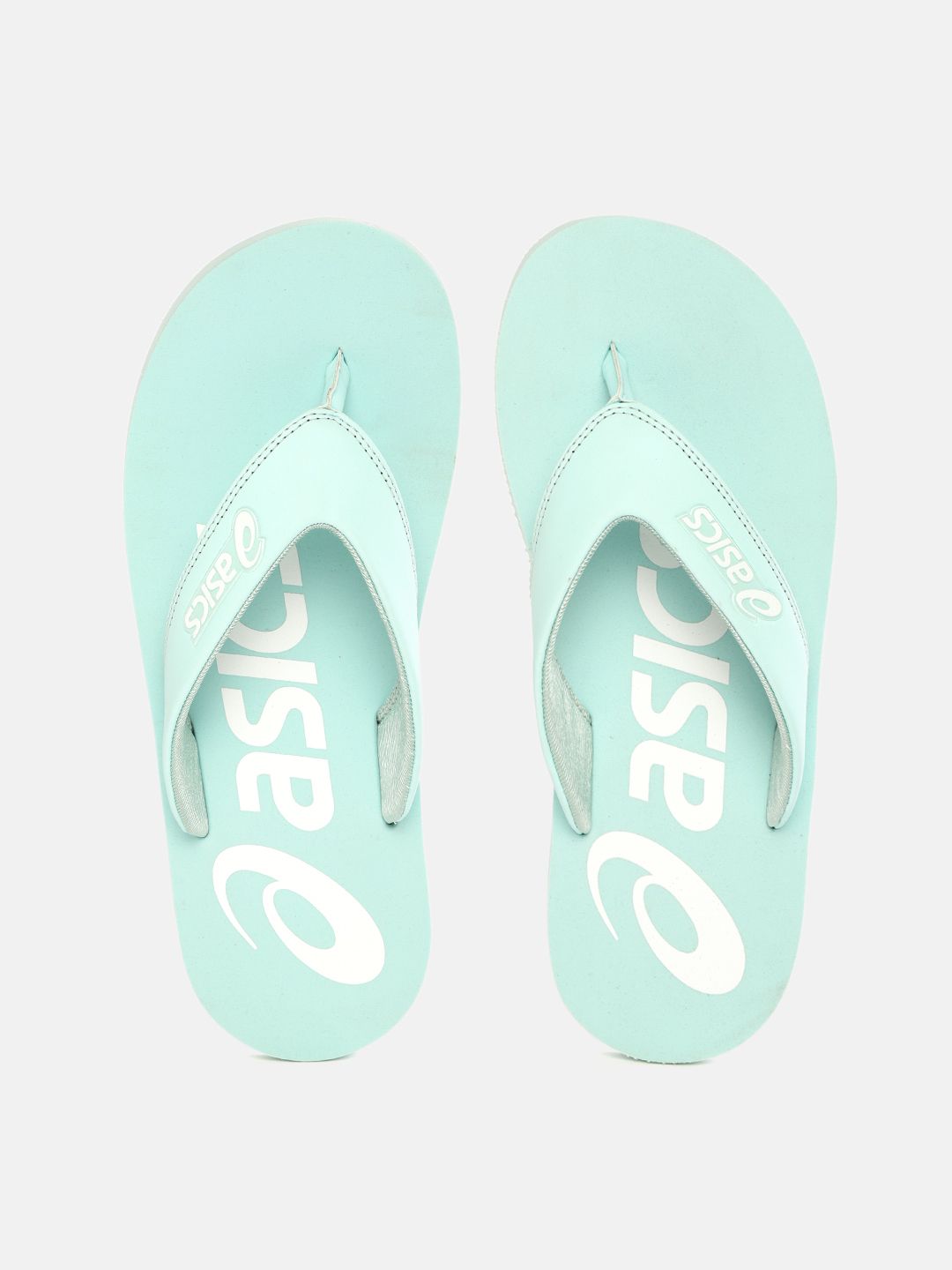 ASICS Unisex Mint Green & White ZORIAN BM Brand Logo Print Thong Flip-Flops Price in India