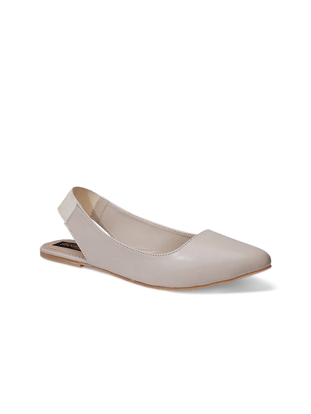 Shoetopia Women Cream Solid Flats