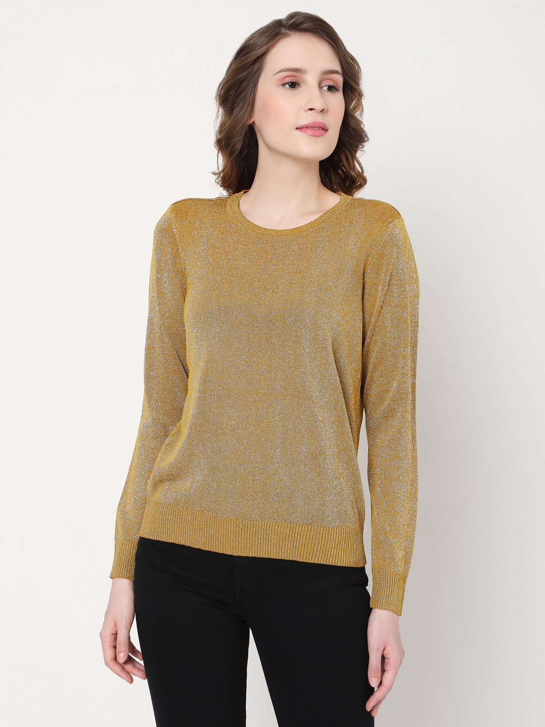Vero Moda Women Brown Solid Amby Pullover Sweater Price in India