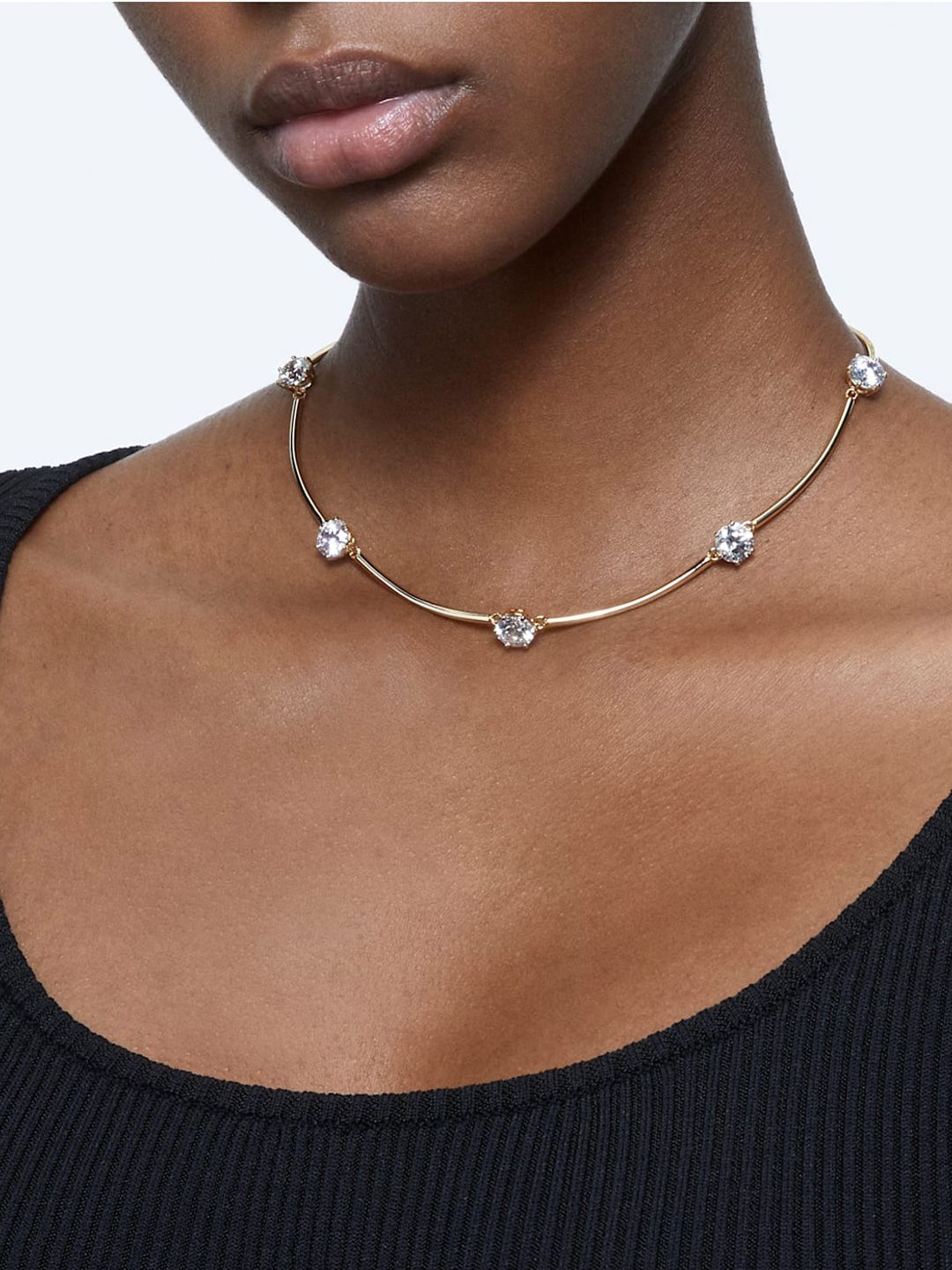 SWAROVSKI Matte Gold-Plated Constella Choker Price in India