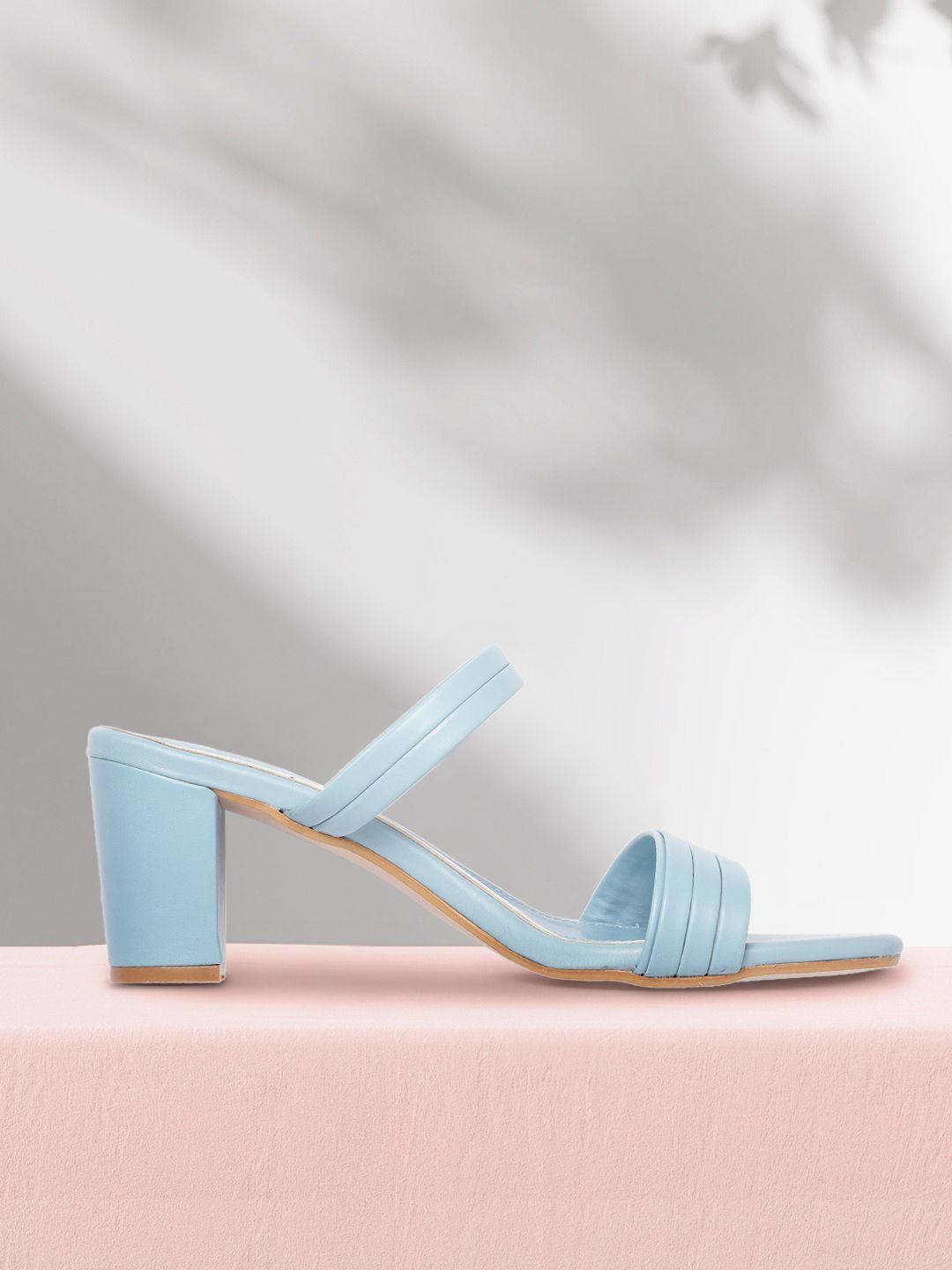 Mast & Harbour Women Blue Solid Block Heels Price in India