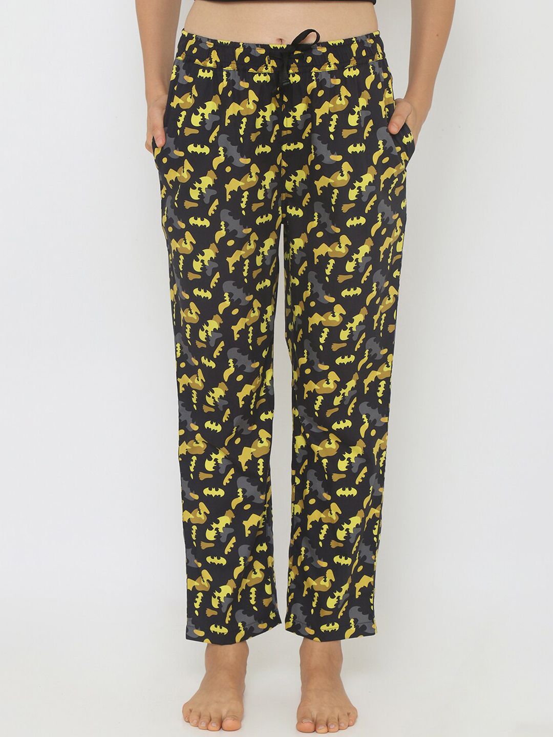 Smugglerz Women Yellow Batman Pyjama Price in India