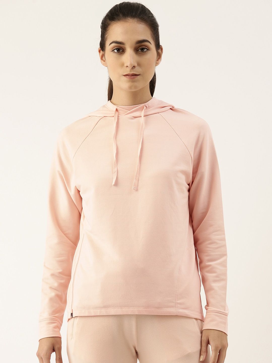 Enamor Women Pink Hooded Sweatshirt Price in India