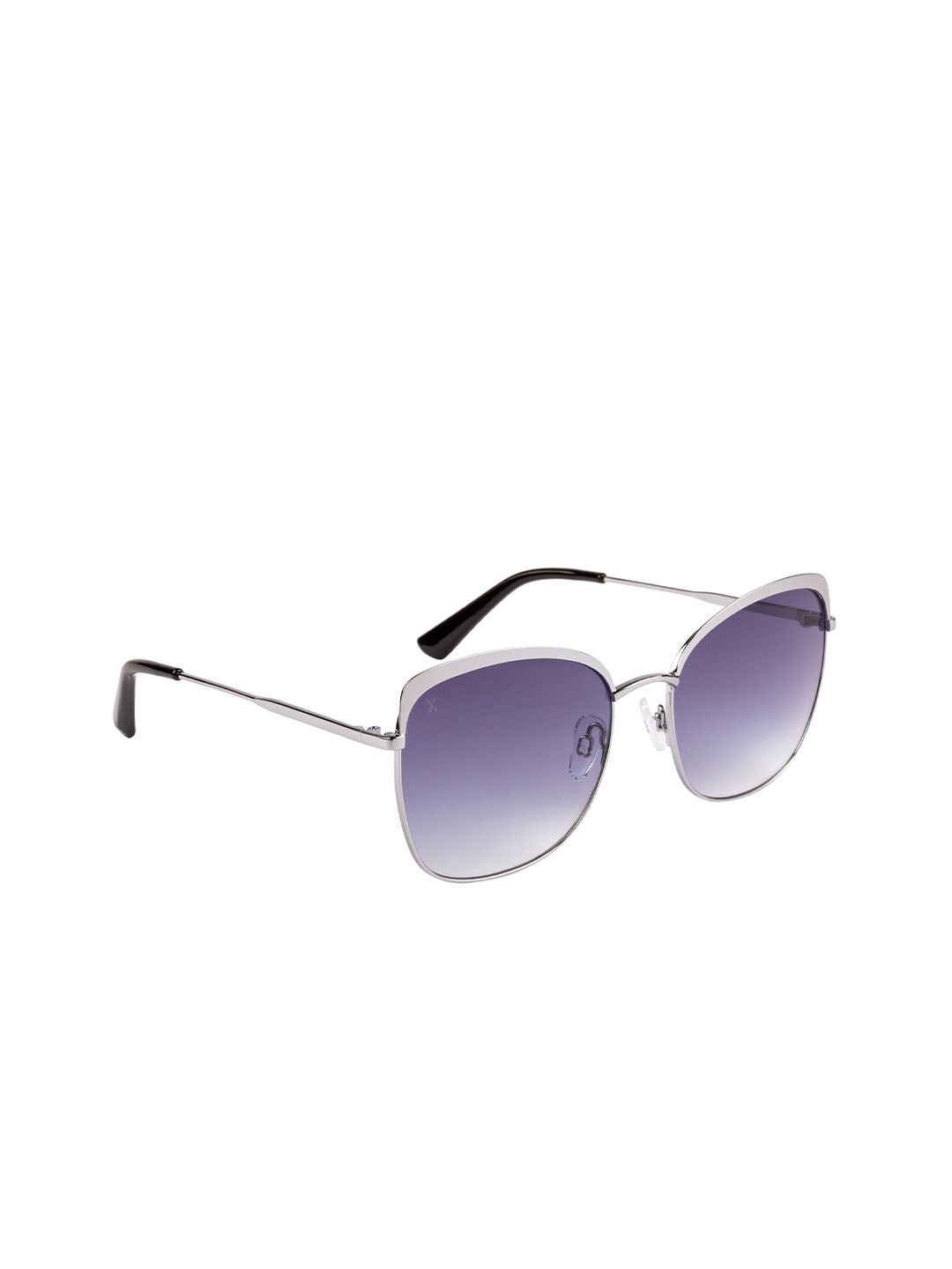 XPRES Women Blue Lens & Silver-Toned Butterfly Sunglasses with UV Protected Lens Price in India