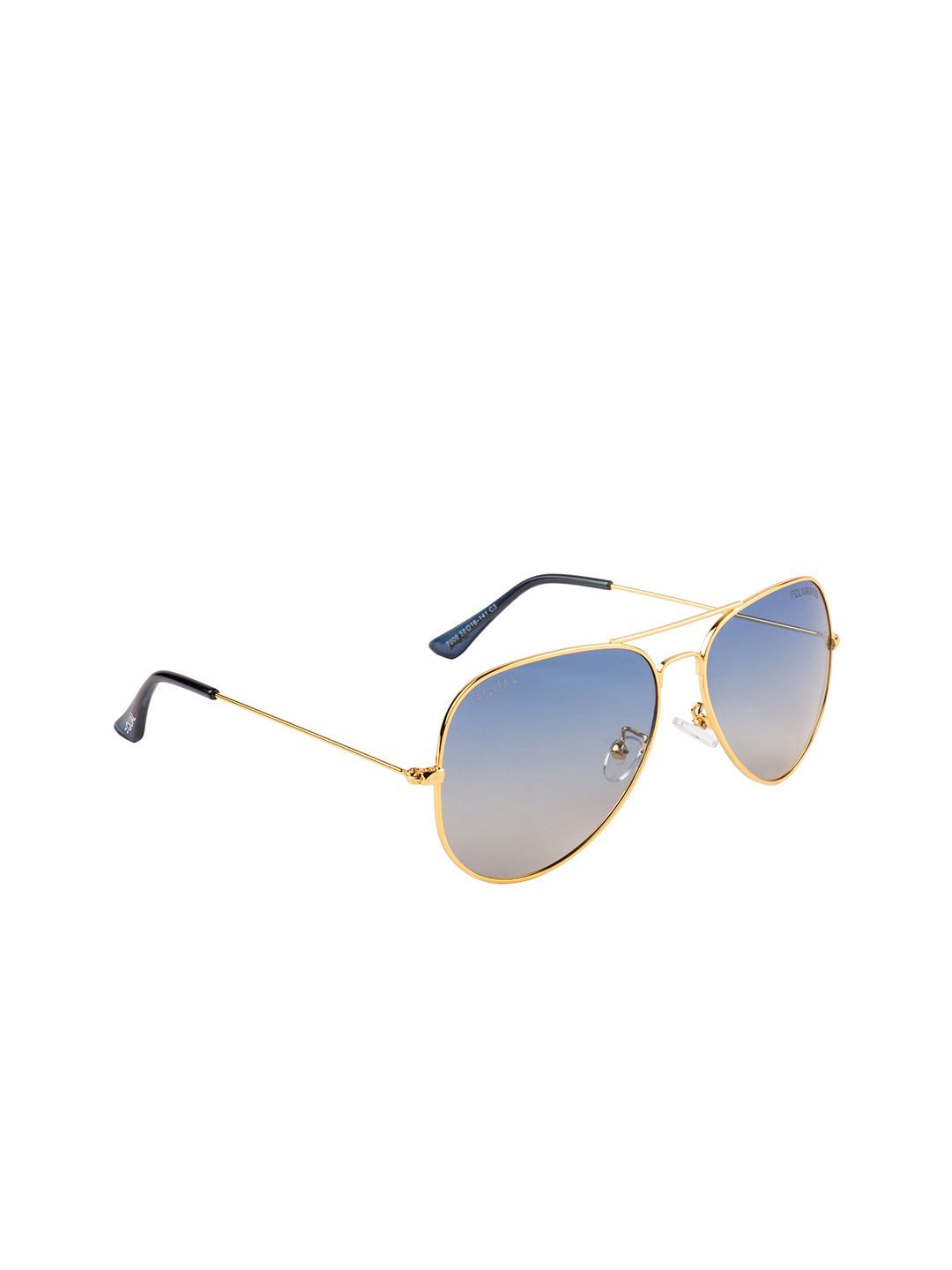 EQUAL Unisex Blue Aviator Sunglasses 7008 58016-141 C3 Price in India