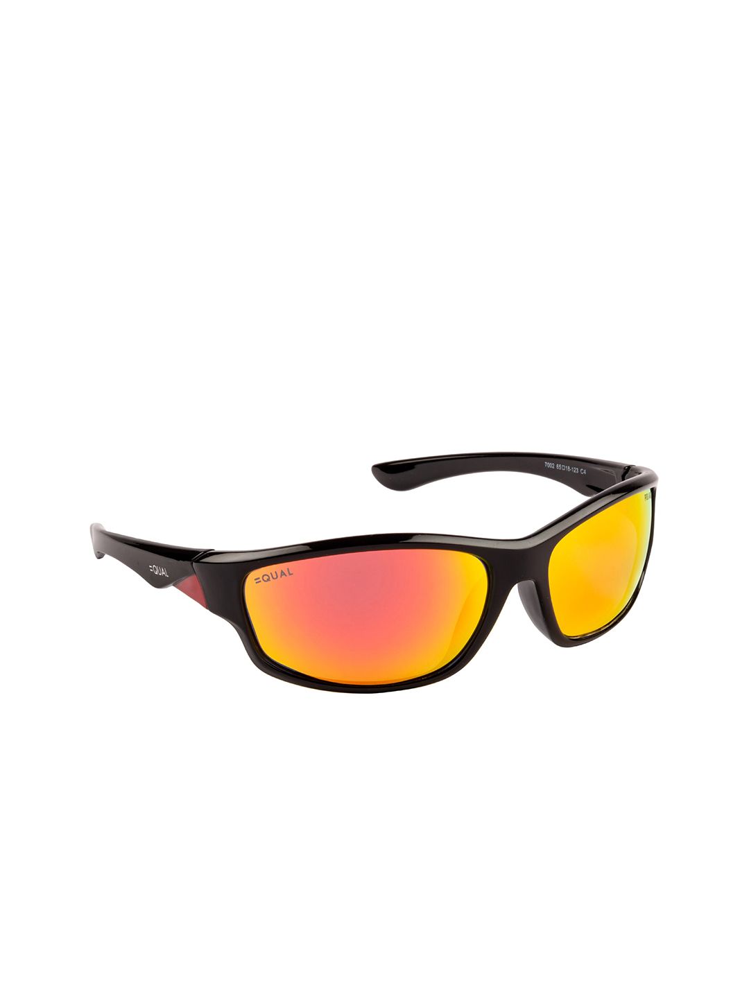 EQUAL Unisex Yellow Lens Sports Sunglasses with UV Protected Lens 7002 65018-123 C4 Price in India