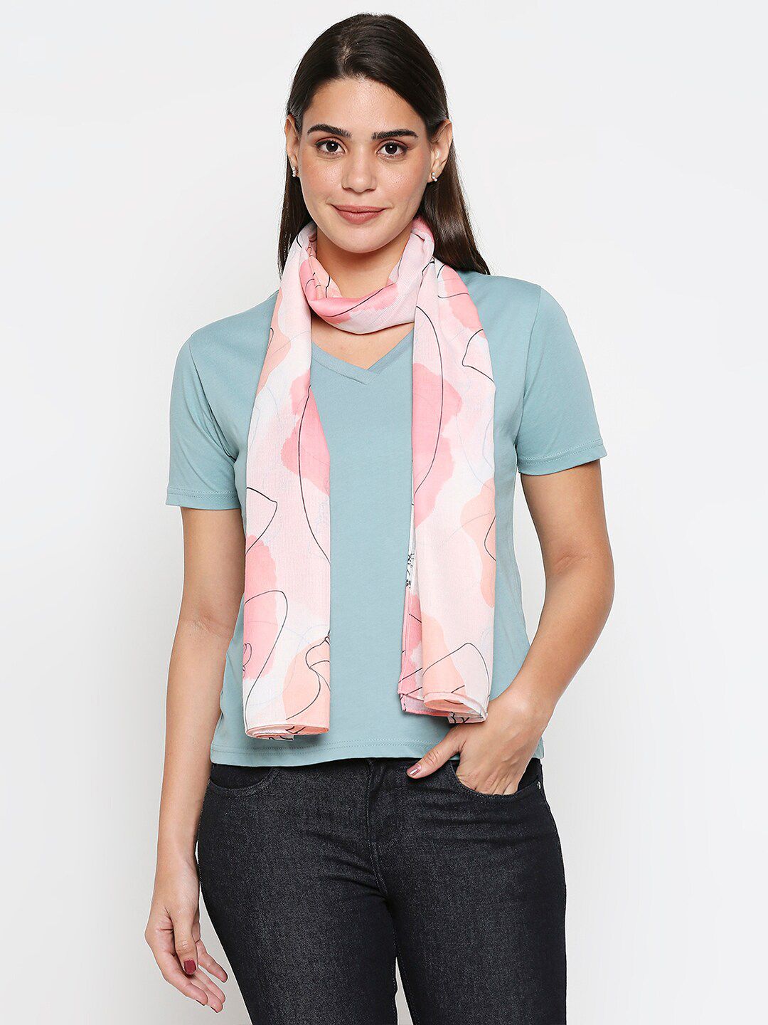 20Dresses Women Off White Printed Scarf Price in India