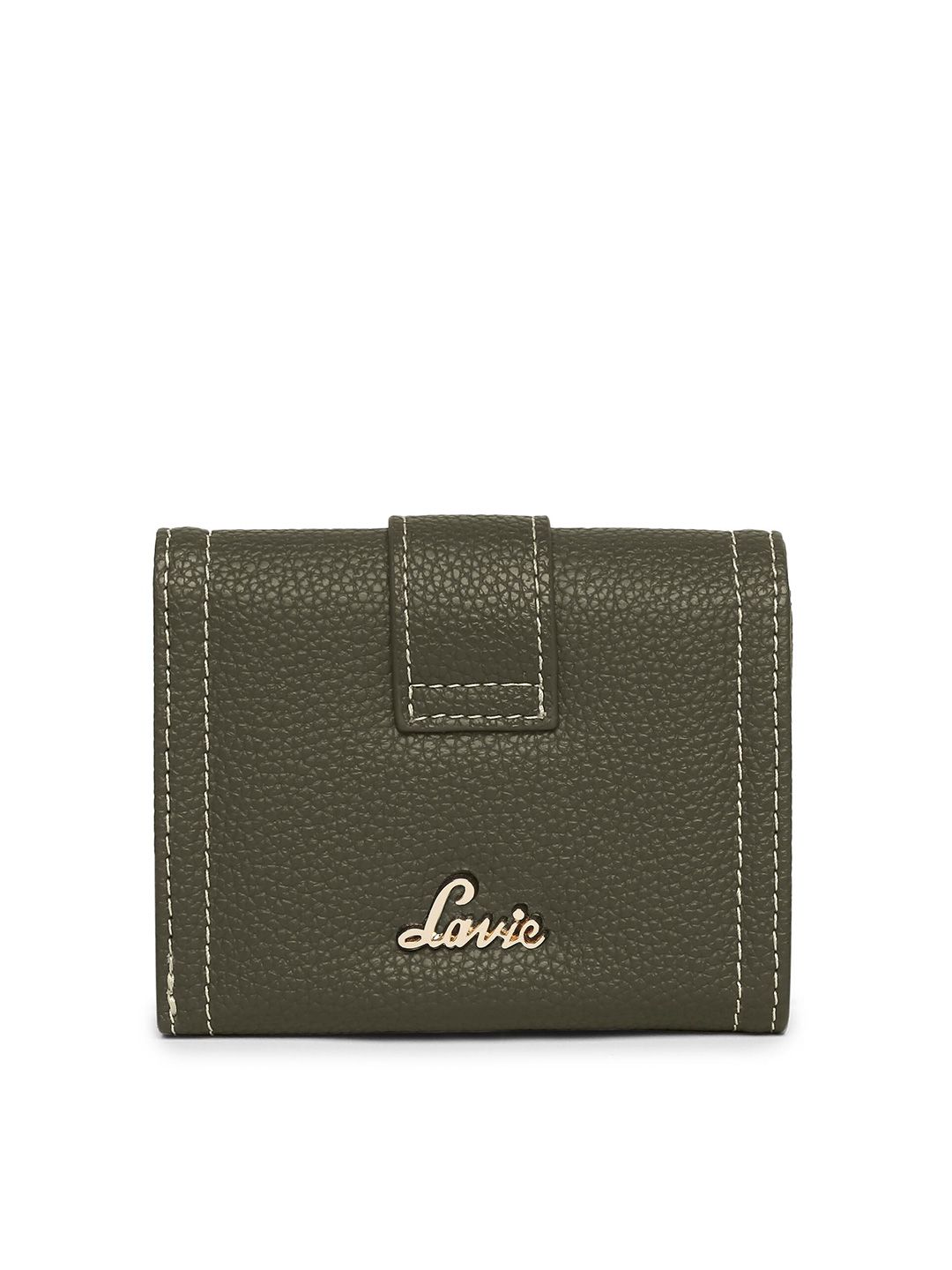 Lavie Women Green Solid Three Fold Wallet Price in India