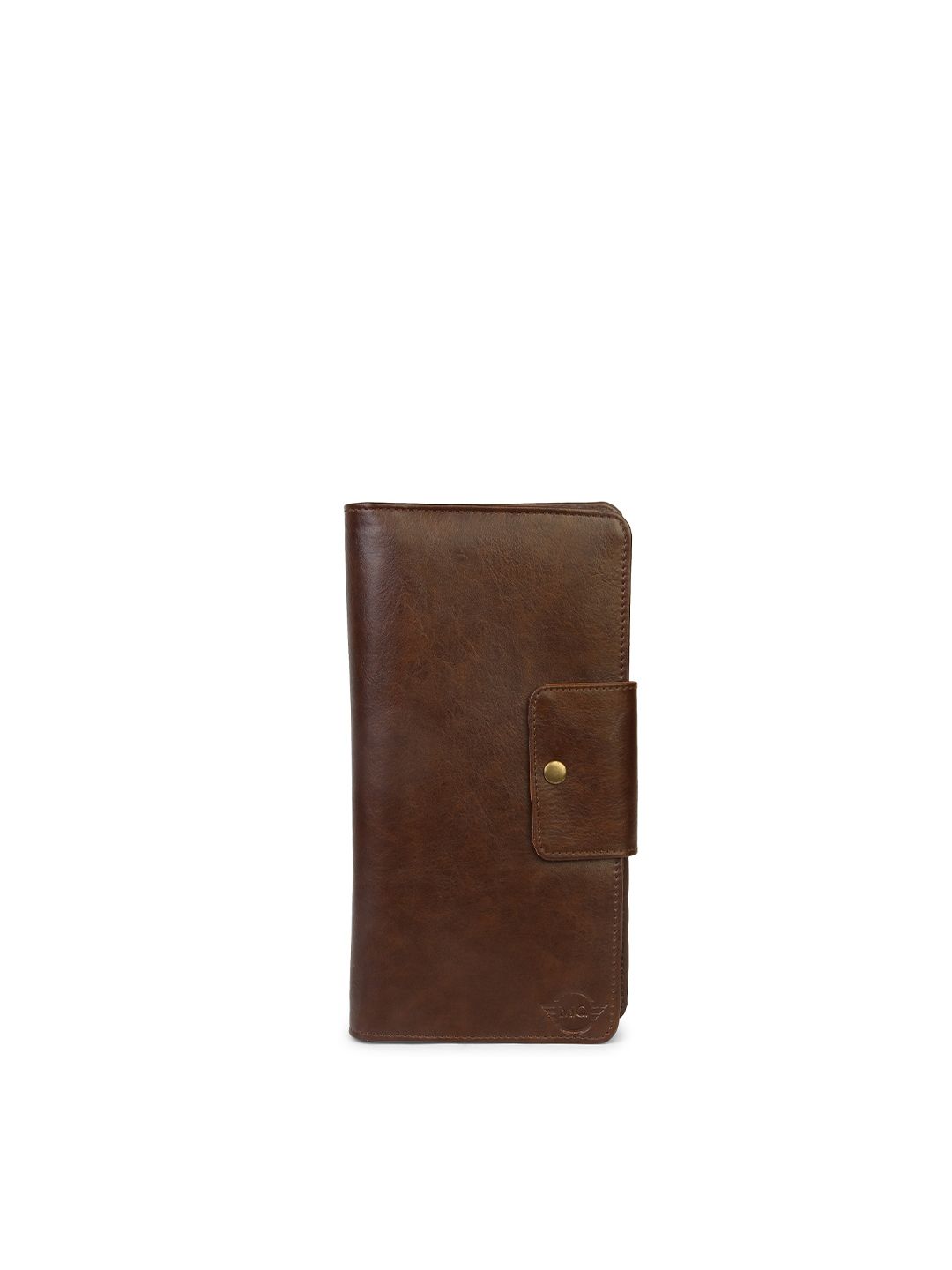 MUTAQINOTI Unisex Brown Solid Leather Passport Holder Price in India