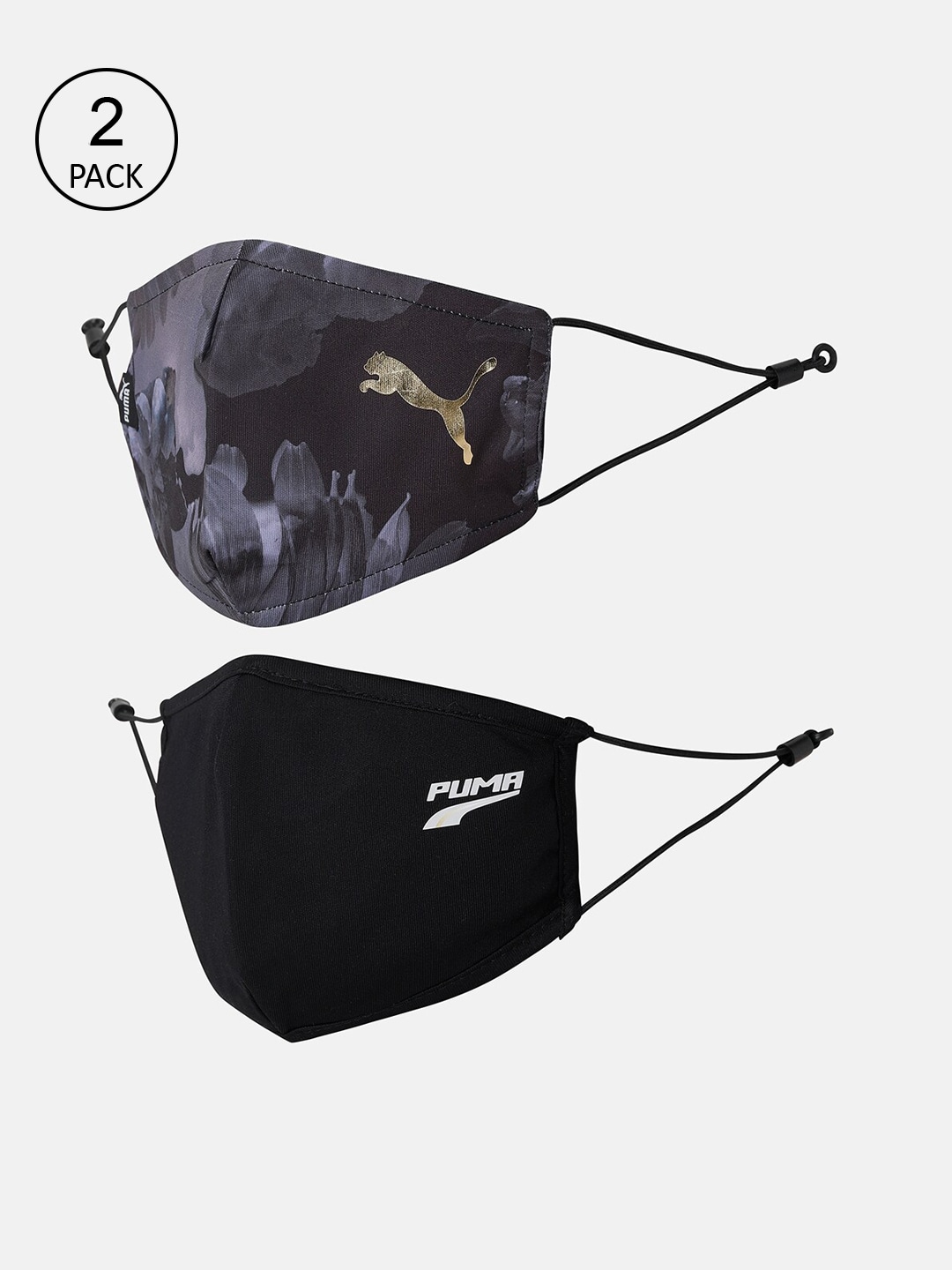 Puma Black Set of two Adjustable Face Mask Price in India