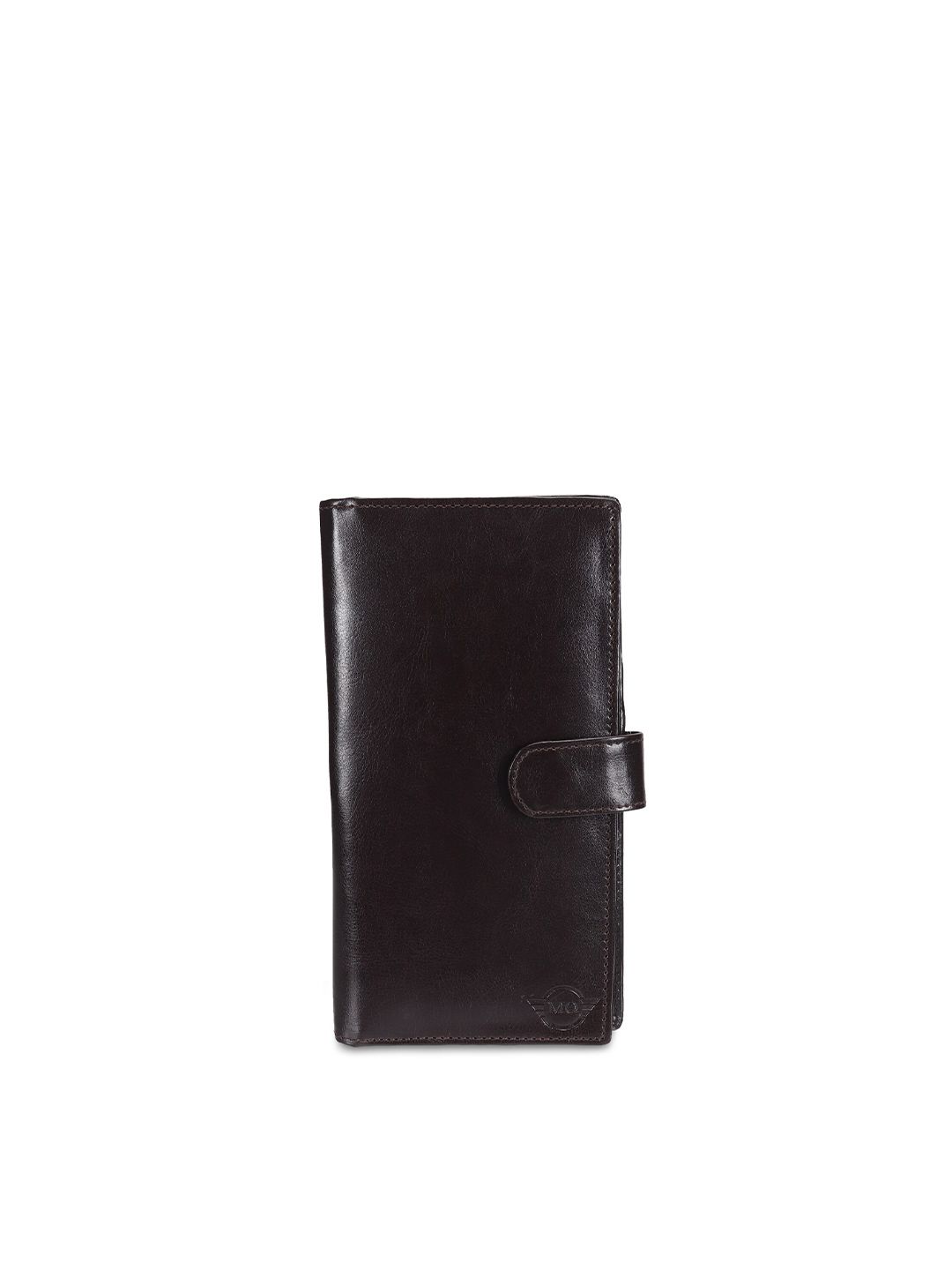 MUTAQINOTI Unisex Brown Textured Leather Passport Holder Price in India