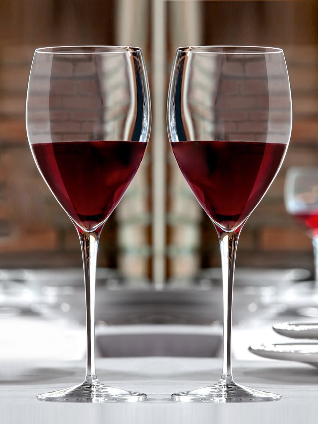 Luigi Bormioli Set Of 2 Transparent Large Wine Glasses Price in India