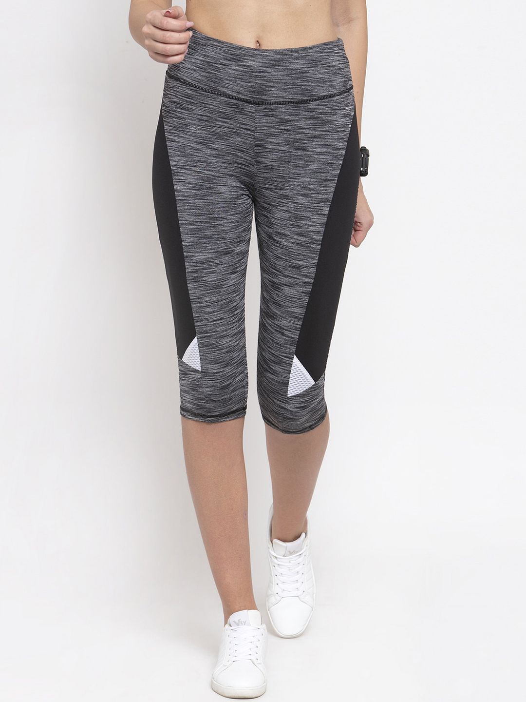 Boston Club Womens Grey & Black Yoga and Gym Tight Price in India