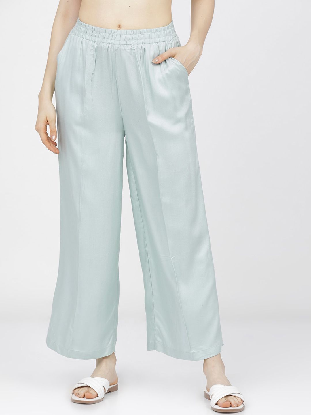 Tokyo Talkies Women Green Parallel Trousers Price in India