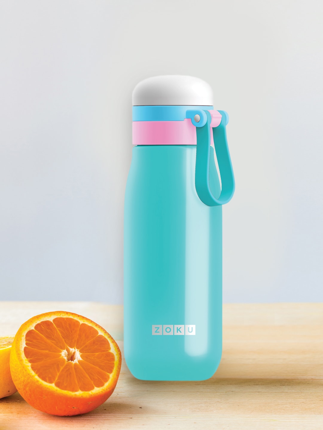 ZOKU Blue Solid Ultralight Stainless Steel Water Bottle Price in India