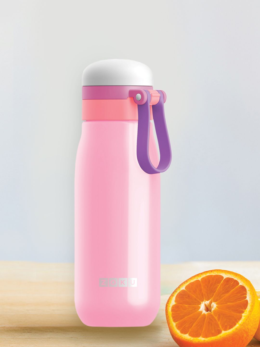 ZOKU Pink Solid Ultralight Stainless Steel Water Bottle Price in India