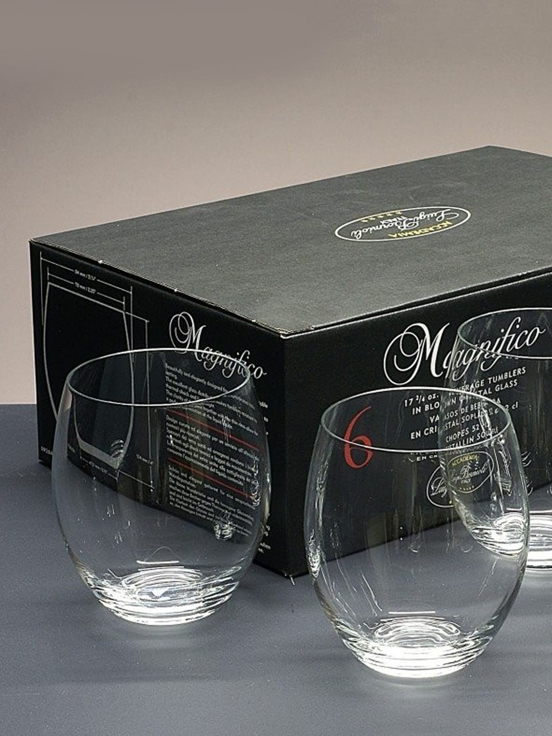 Luigi Bormioli Set of 6 Transparent Magnifico D.O.F Glass Price in India
