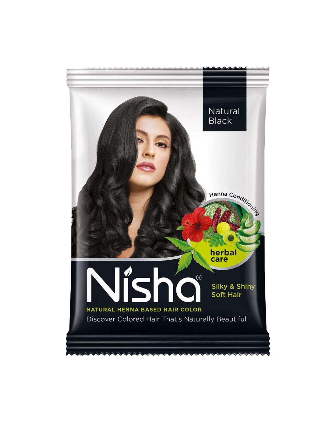 Nisha Henna Based Hair Colour 300g - Natural Black Price in India