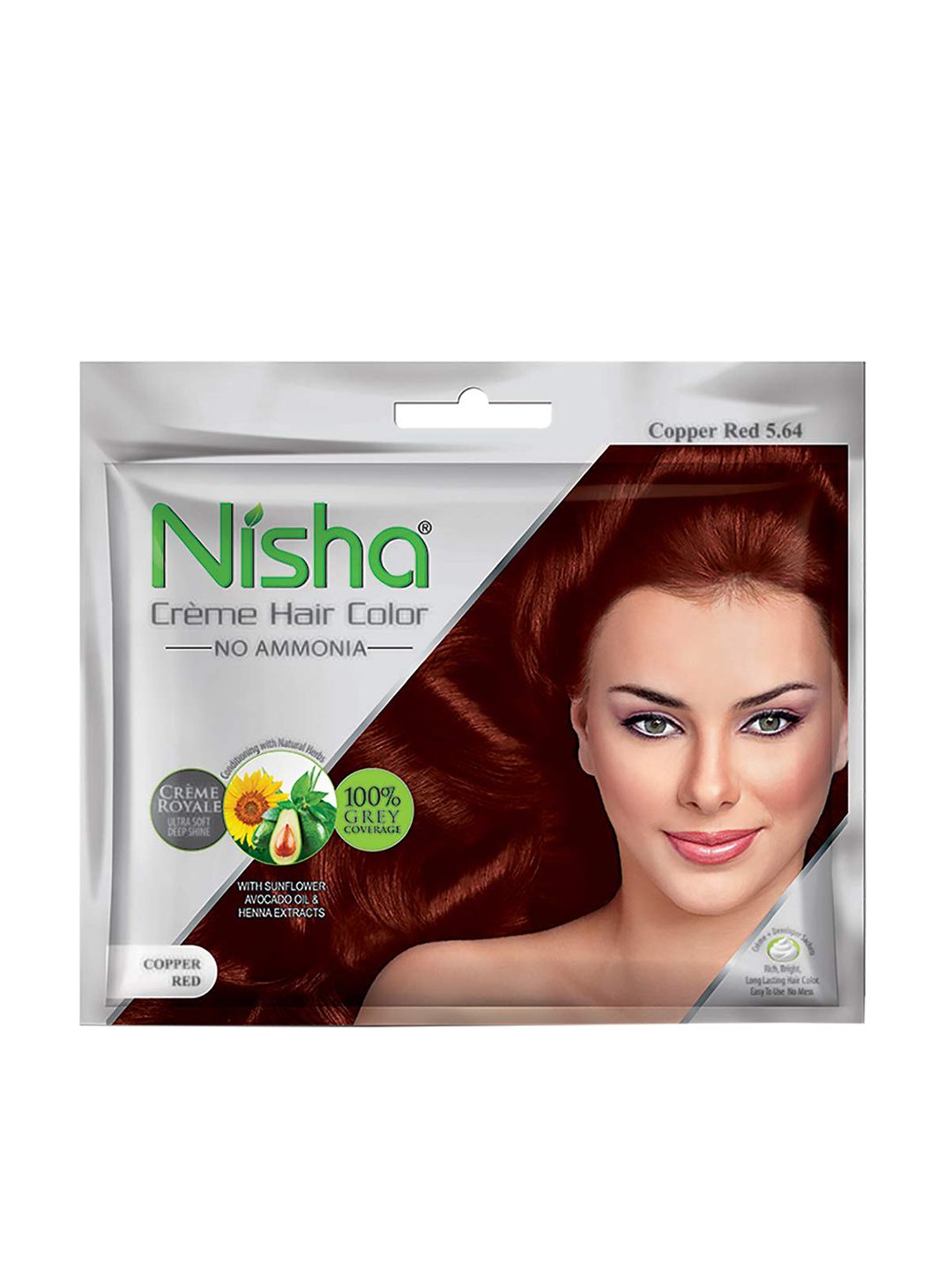 Nisha Pack of 6 Creme Hair Colour 240g - Copper Red Price in India