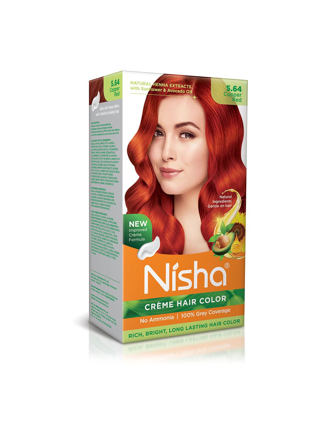 Nisha Unisex Creme Hair Color 120gm each- Copper Red
