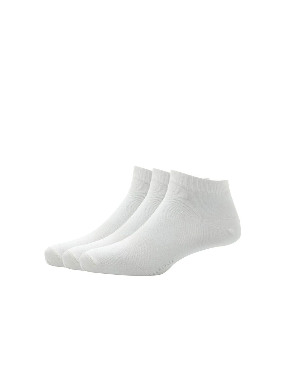Van Heusen Men Pack Of 3 White Solid Ankle-Length Socks