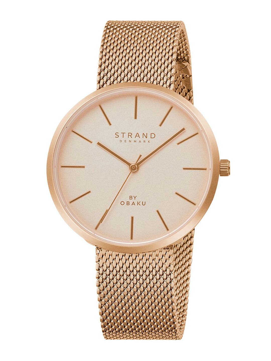 STRAND BY OBAKU Women Rose Gold-Toned Dial & Rose Gold Toned Analogue Watch S700LXVVMV Price in India