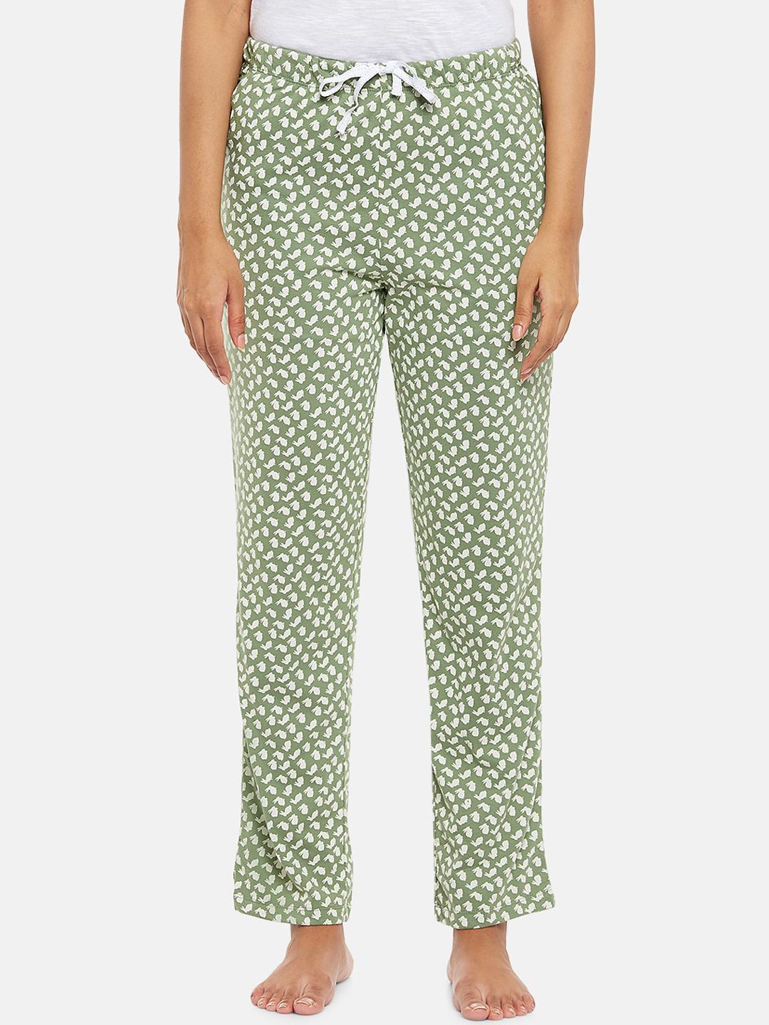 Dreamz by Pantaloons Women Green Printed Lounge Pant Price in India