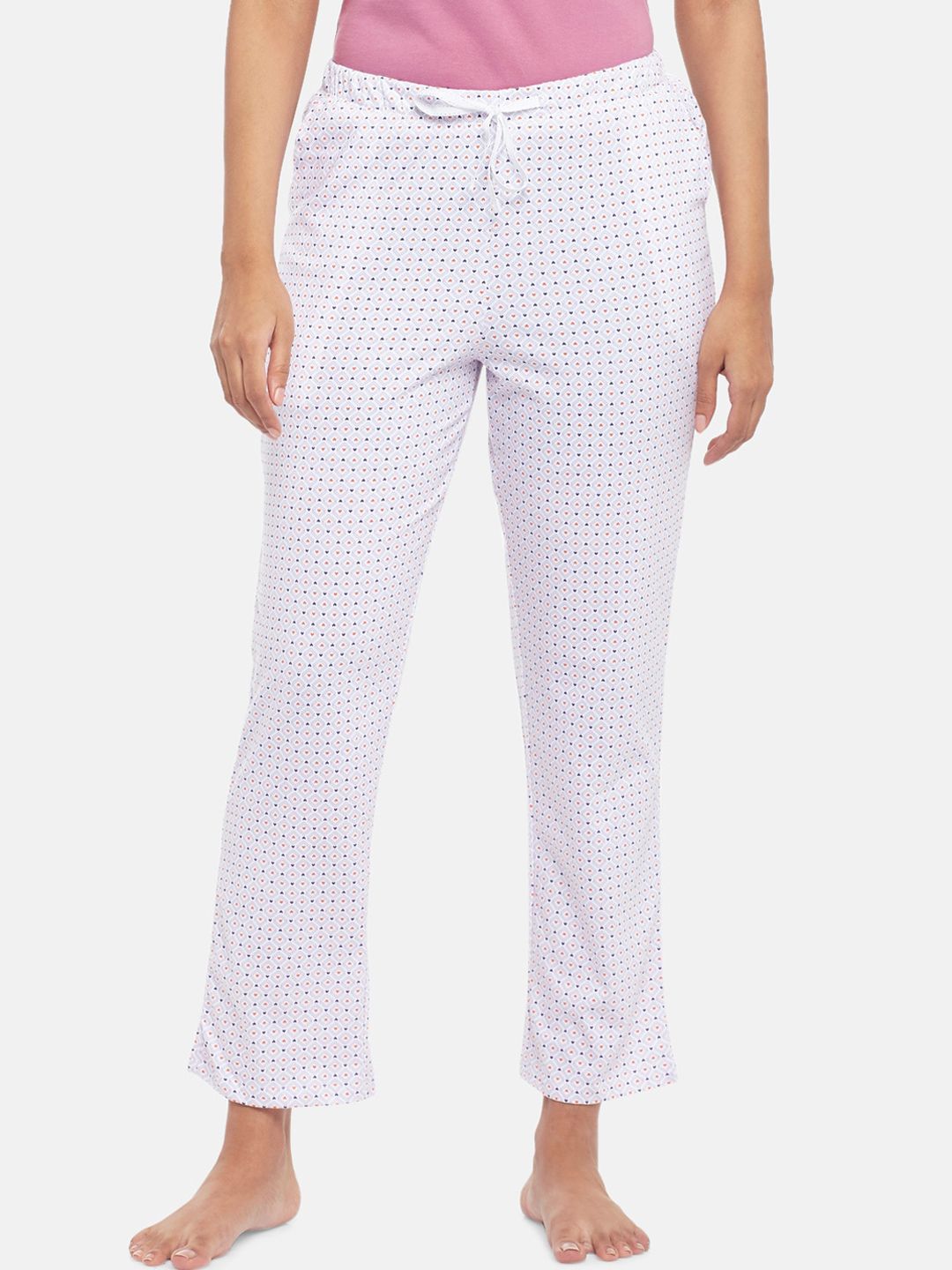 Dreamz by Pantaloons Women White Printed Lounge Pant Price in India