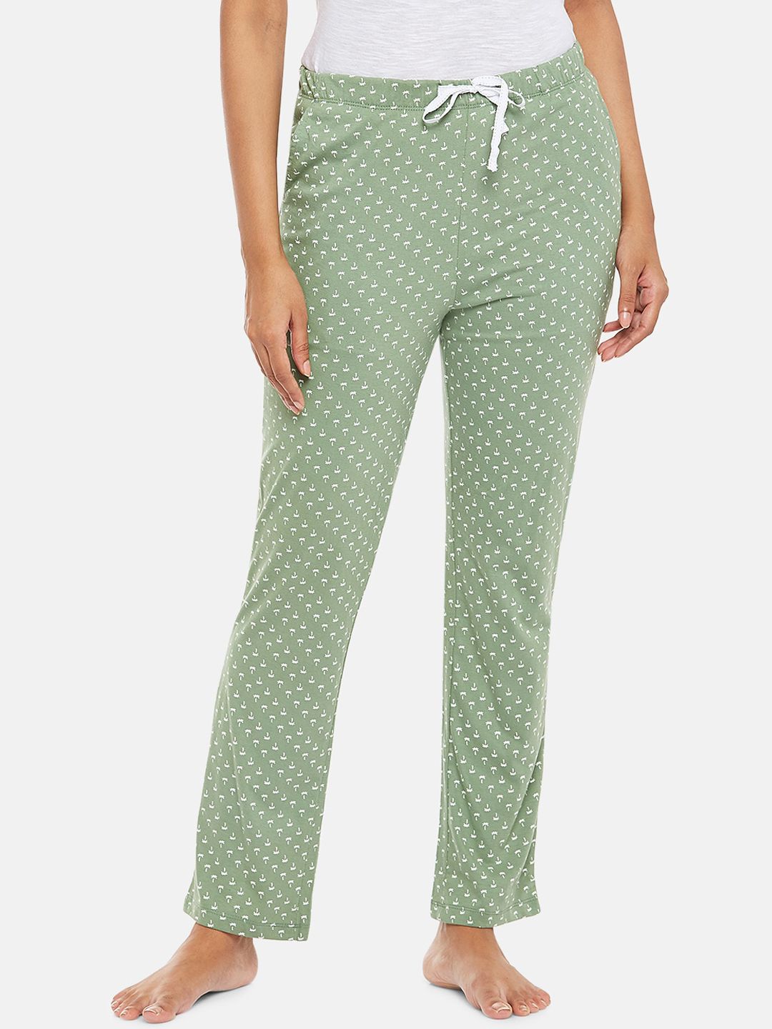 Dreamz by Pantaloons Women Green Printed Lounge Pants Price in India