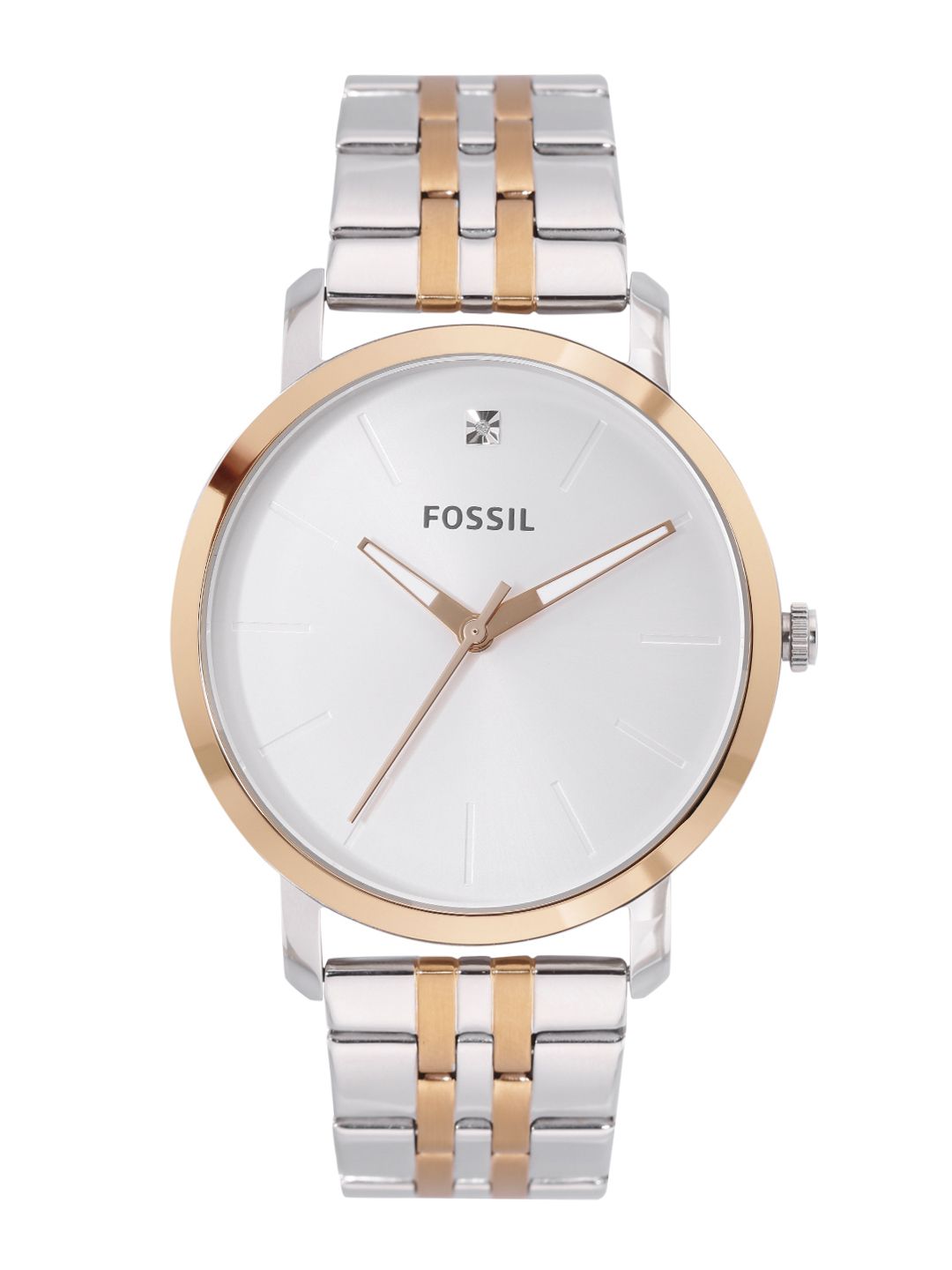 Fossil Men White Lux Luther Two Tone Watch Analogue Watch - Price