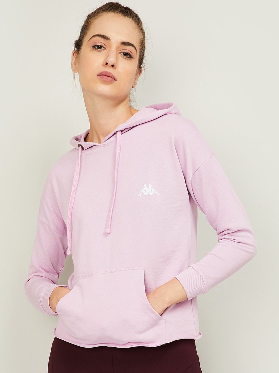 Kappa Women Pink Hooded Sweatshirt Price in India