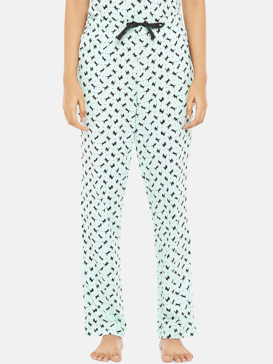 Dreamz by Pantaloons Women Blue Printed Lounge Pants Price in India