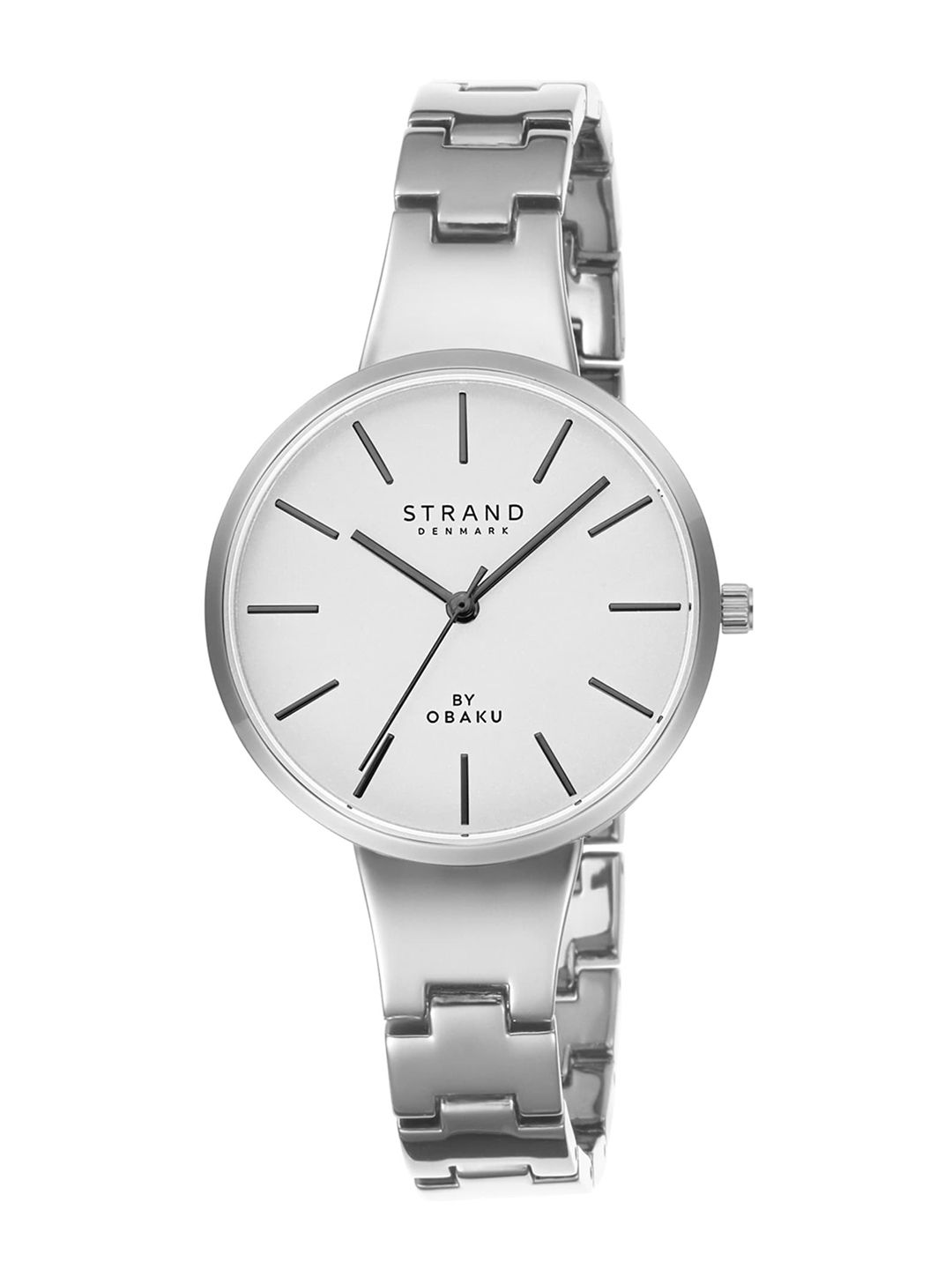 STRAND BY OBAKU Women White Brass Dial & Silver Toned Straps Analogue Watch - S700LXCISC Price in India