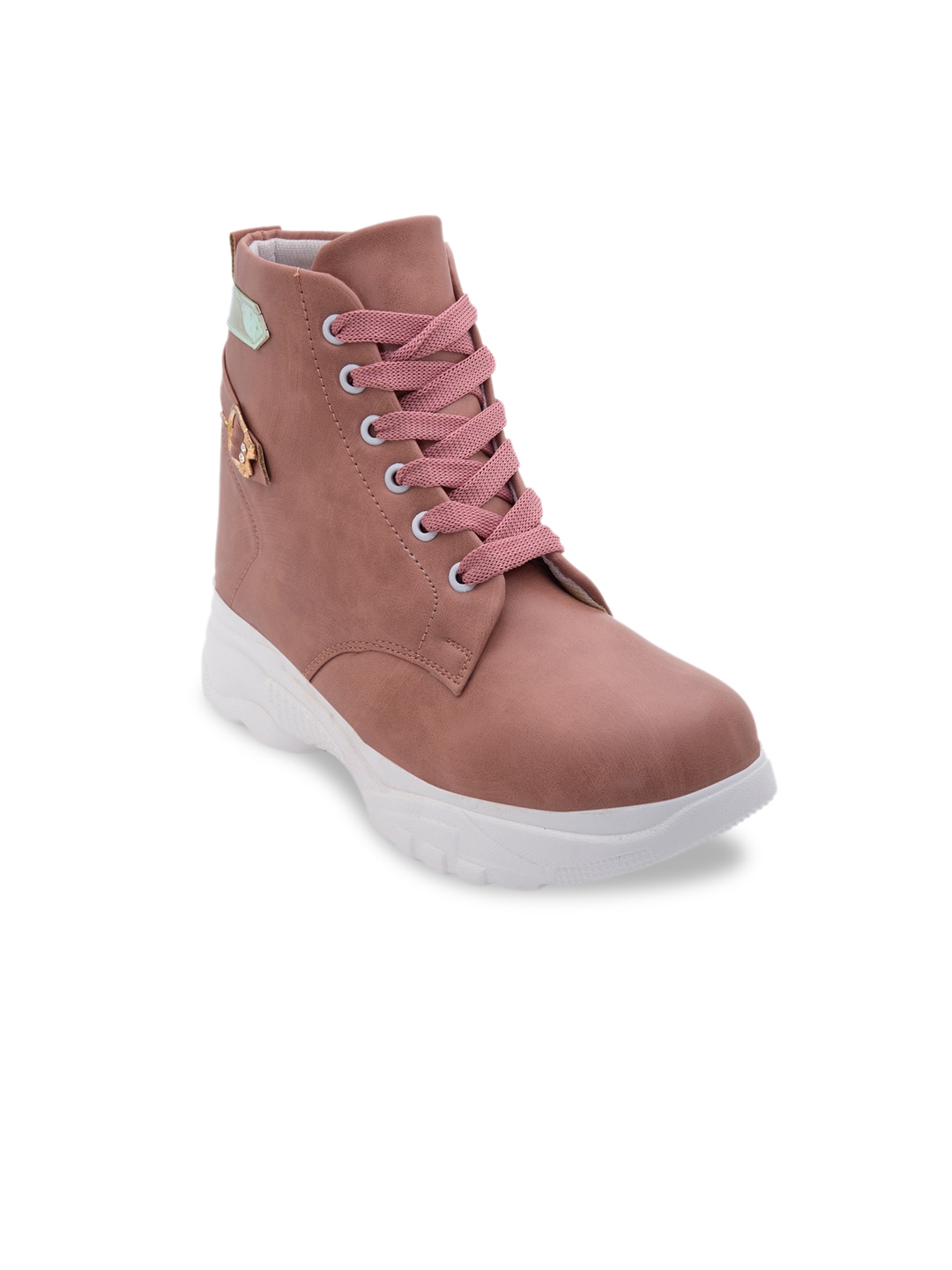 DEAS Pink Wedge Heeled Boots Price in India