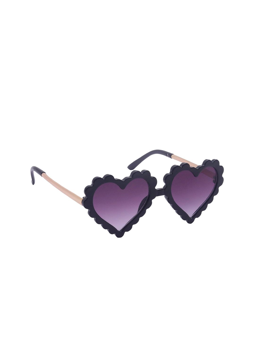 Spiky Unisex Kids Purple Lens & Black Other Sunglasses with UV Protected Lens 2950_BLK_VIO