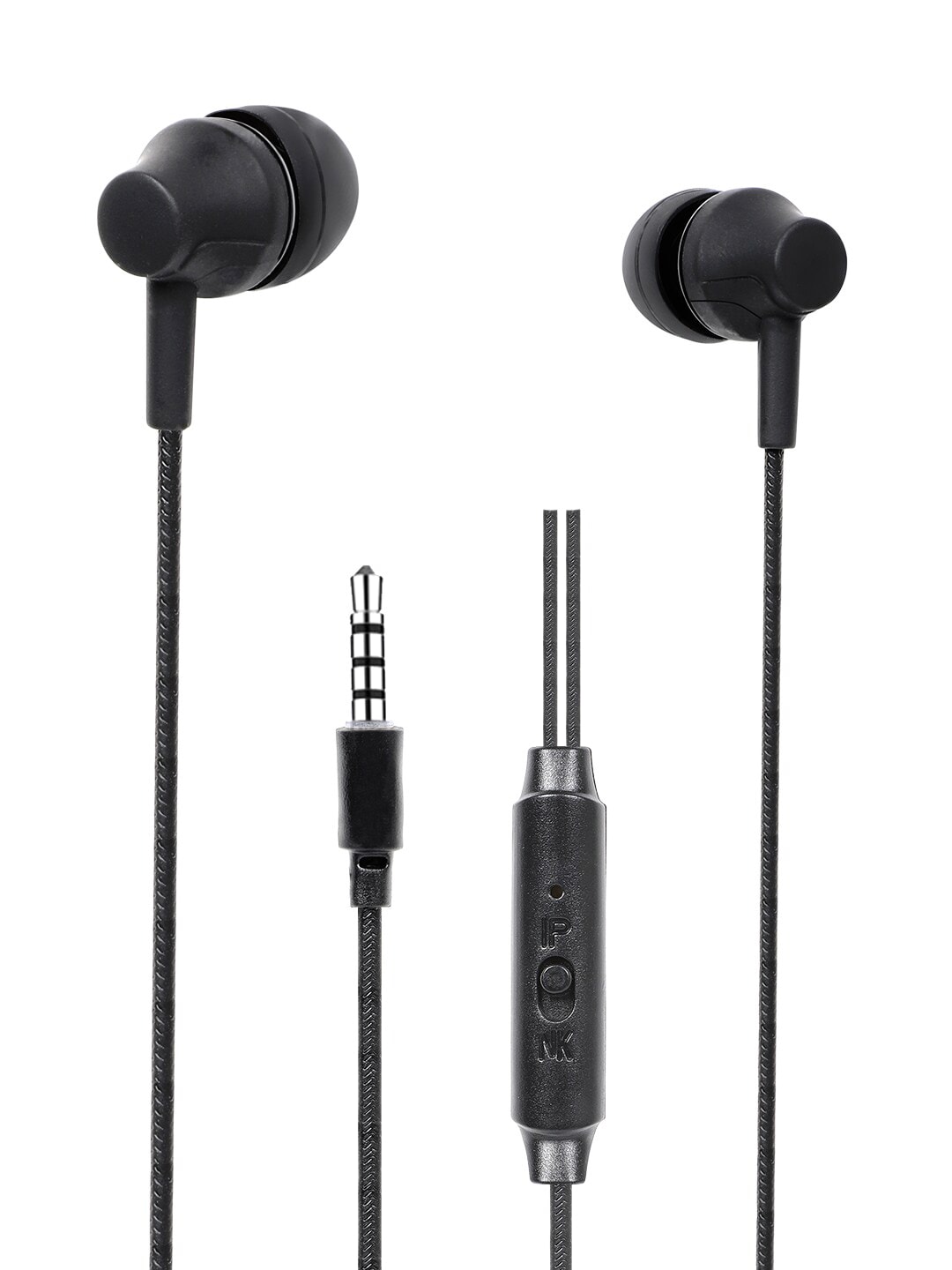 SWAGME Black Solid Superbass IE002 In-Ear Wired Earphones With Mic Price in India
